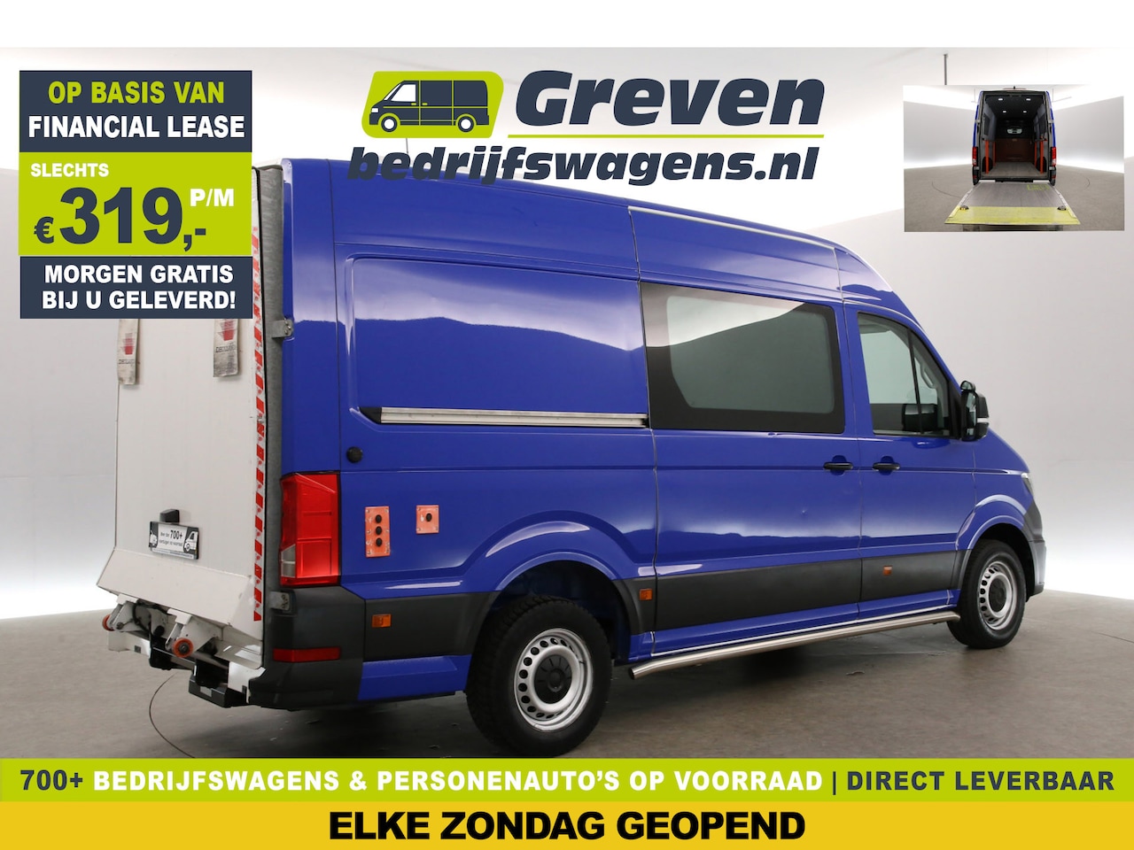 Volkswagen Crafter - 2.0 TDI L3H3 | Laadklep | Airco | Camera | Cruise | Carplay | Parkeersensoren - AutoWereld.nl