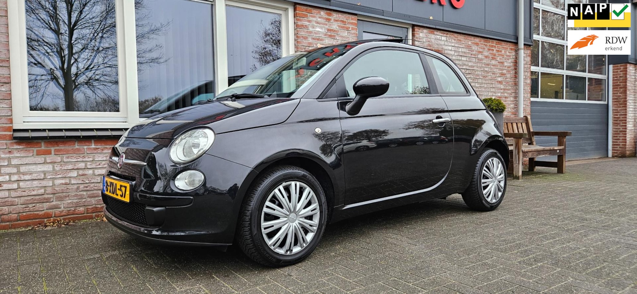 Fiat 500 - 1.0 TwinAir Pop Kanteldak! Airco! NAP! Leuke/Nette Auto! - AutoWereld.nl