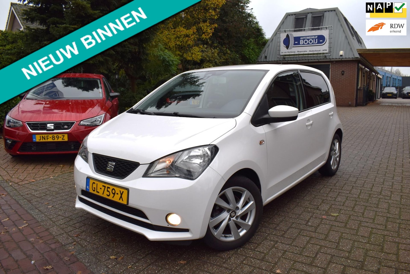 SEAT Mii - 1.0 Sport Connect CRUISE/AIRCO/NAVI/BLUETOOTH/NL-AUTO MET NAP/PDC/LMW - AutoWereld.nl