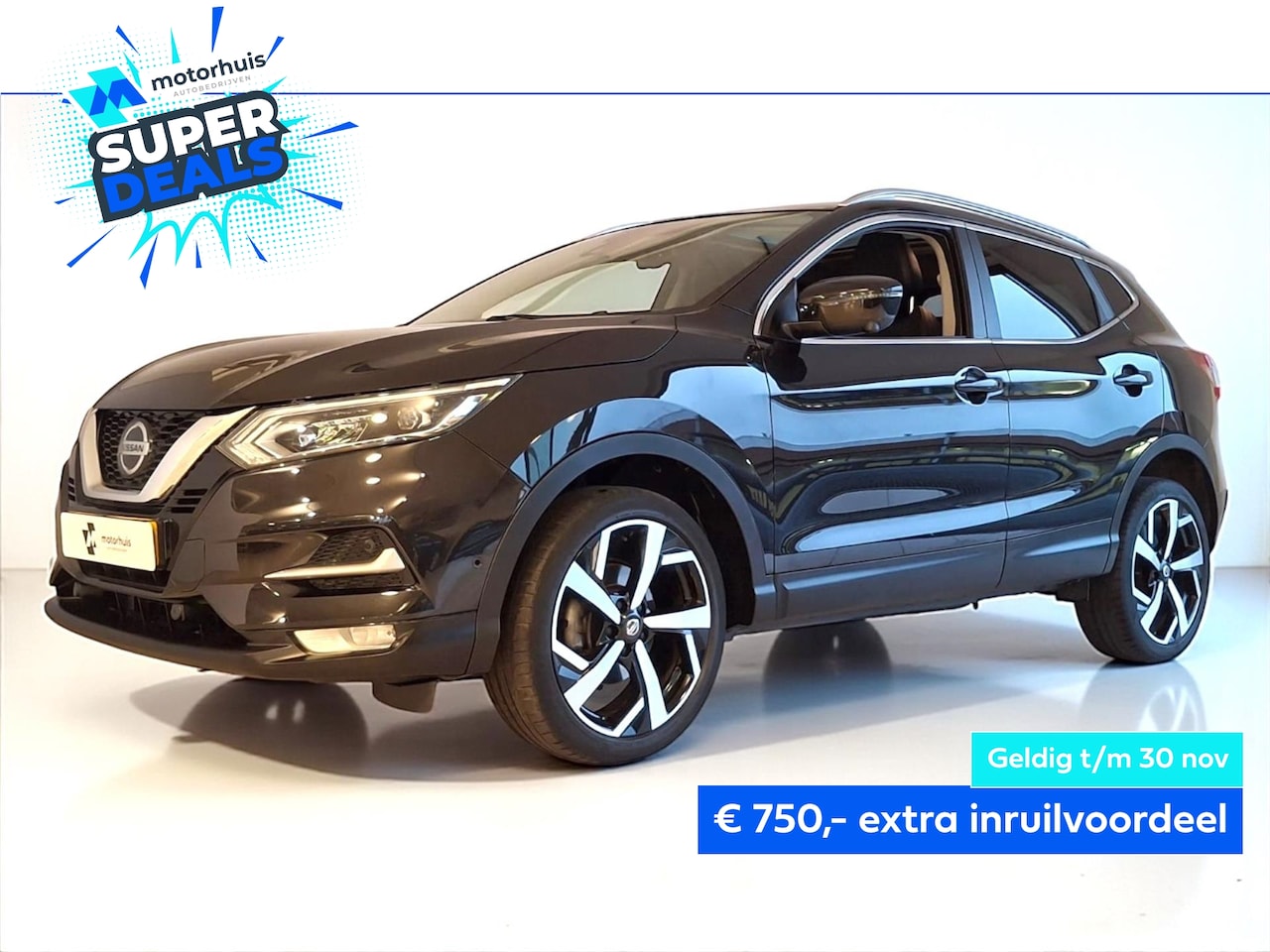 Nissan Qashqai - 1.3 DIG-T 140pk Tekna NAVI CAMERA360 LED STOELV PANO - AutoWereld.nl