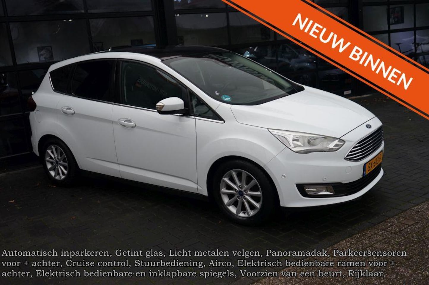 Ford C-Max - 1.0 Titanium 1.0 Titanium, Elek achterklep, Navi, CC, Panodak, Clima, PDC, Aut inparkeren - AutoWereld.nl