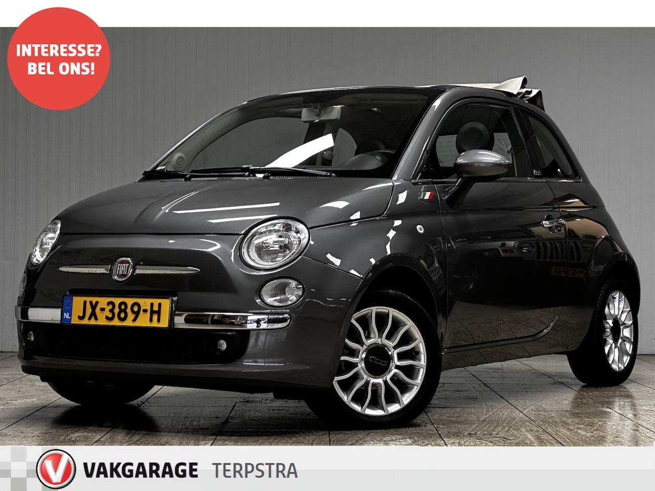 Fiat 500 C - 1.2 Lounge/ D-Riem verv: 109.000 KM!/ Elek. Kap!/ 15'' LMV/ Airco/ Half-Leder/ Elek. pakke - AutoWereld.nl