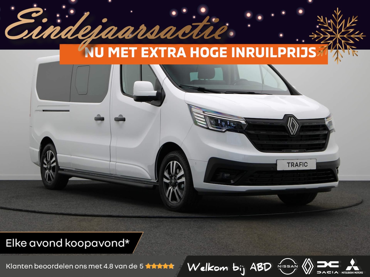 Renault Trafic - 2.0 dCi EDC 170pk T29 L2H1 Extra DC | Anniversary | Sidebars | Zwarte logo's | Glasslook | - AutoWereld.nl