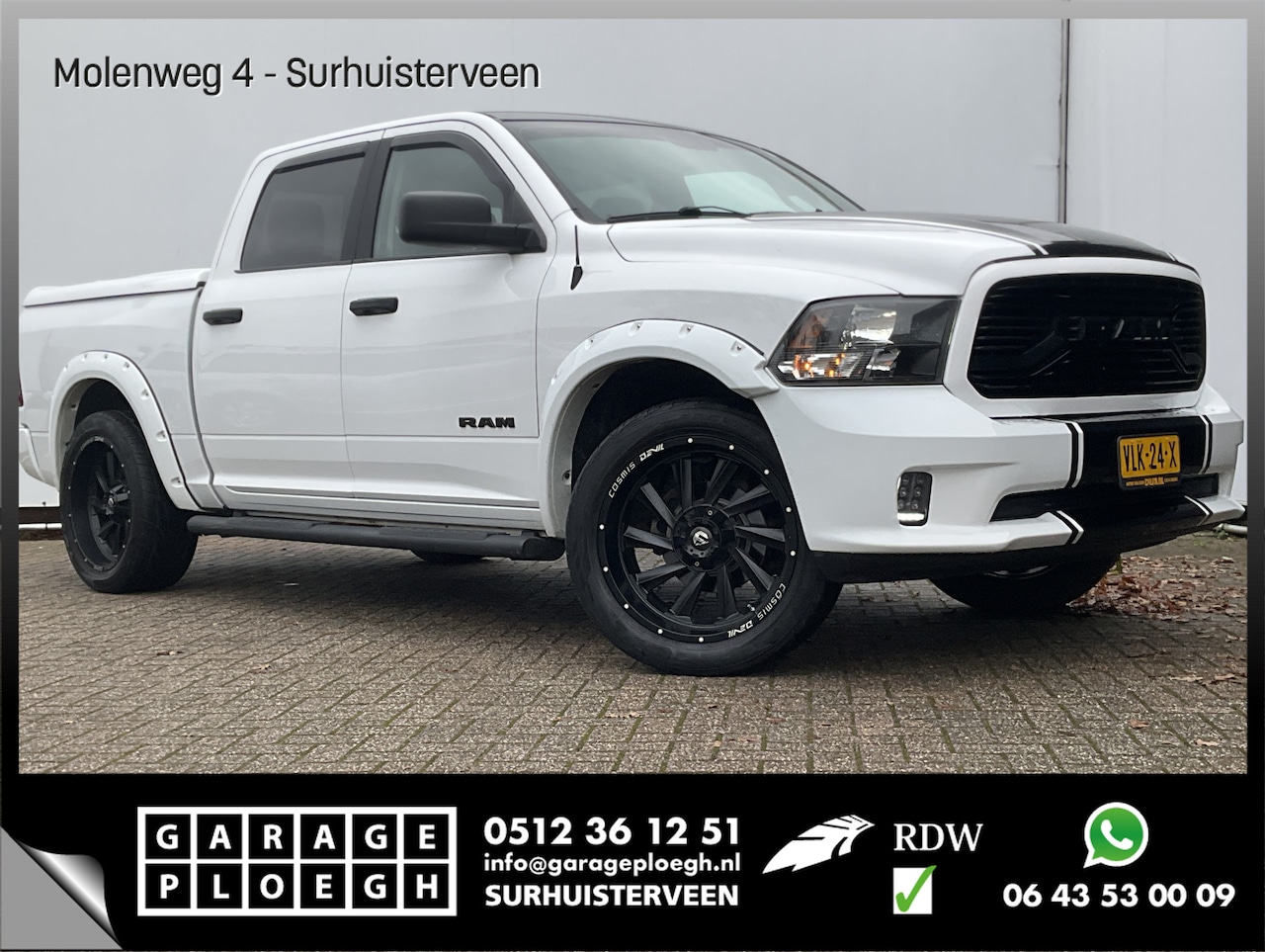 Dodge Ram 1500 - 5-Pers 5.7 V8 4x4 Crew Cab Leer Bodykit Rebel Camera Trekhaak - AutoWereld.nl