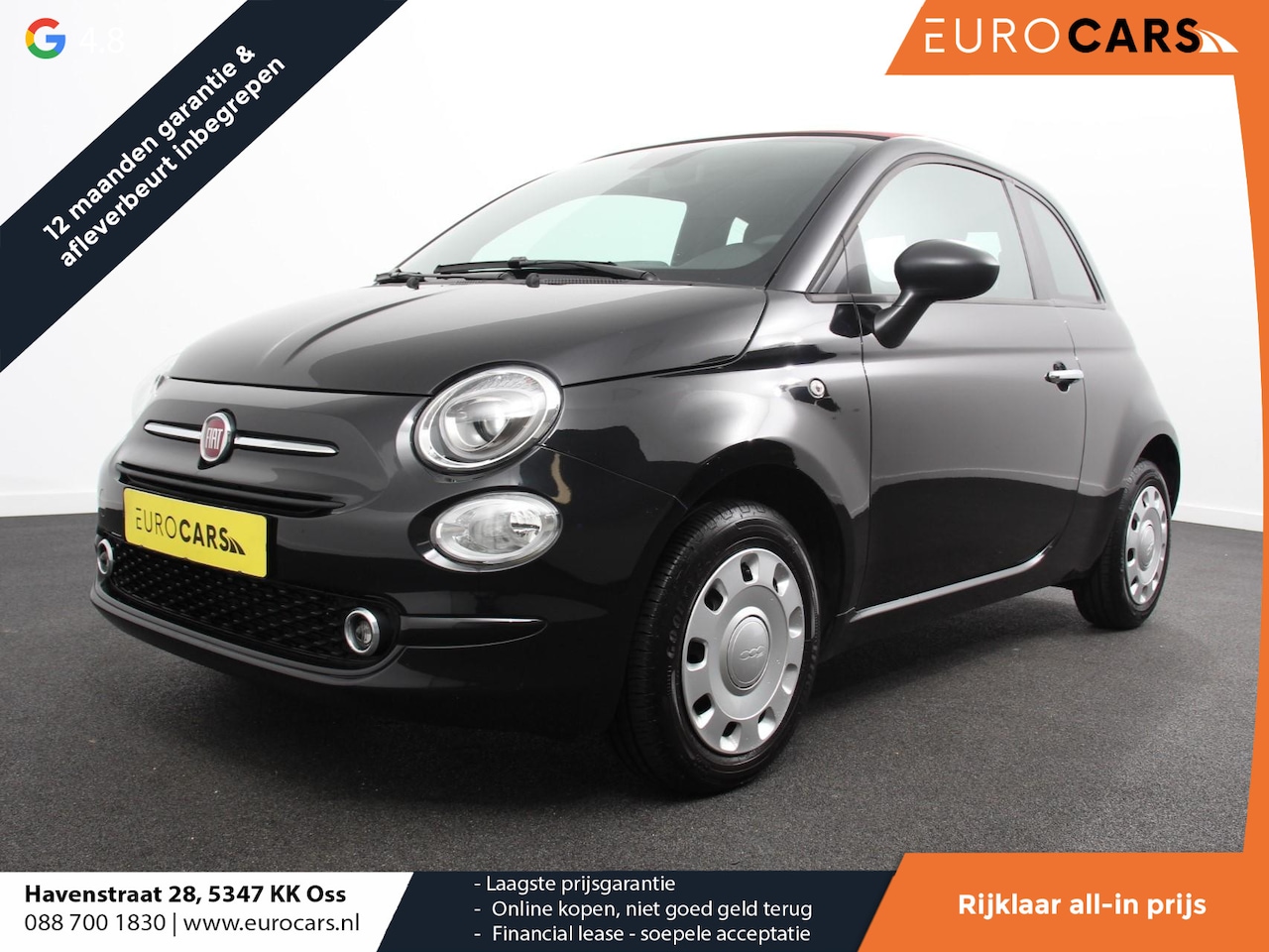 Fiat 500 C - 1.0 Cabrio Bella Vita Airco Cruise control Parkeersensor achter Radio Prijs Incl. BOVAG Ga - AutoWereld.nl