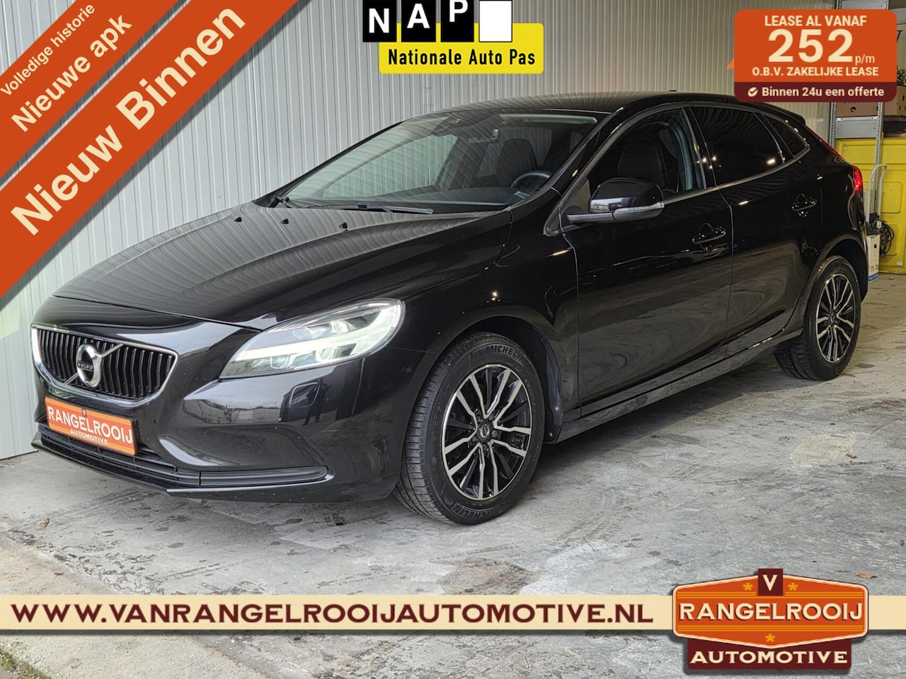 Volvo V40 - 2.0 T2 Nordic 2.0 T2 Nordic+, stoel- + voorruitverw., LED kopl., navi, 16" lmv - AutoWereld.nl
