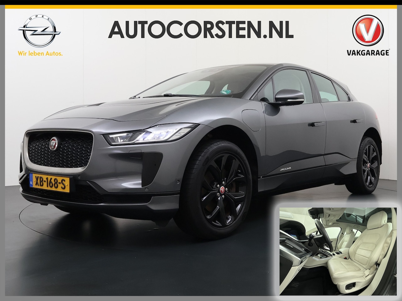 Jaguar I-PACE - EV400 S AWD 90kWh Leder+Memory Panoramadak Camera Meridian®-Audio Stoelverwarming Navi Ecc - AutoWereld.nl