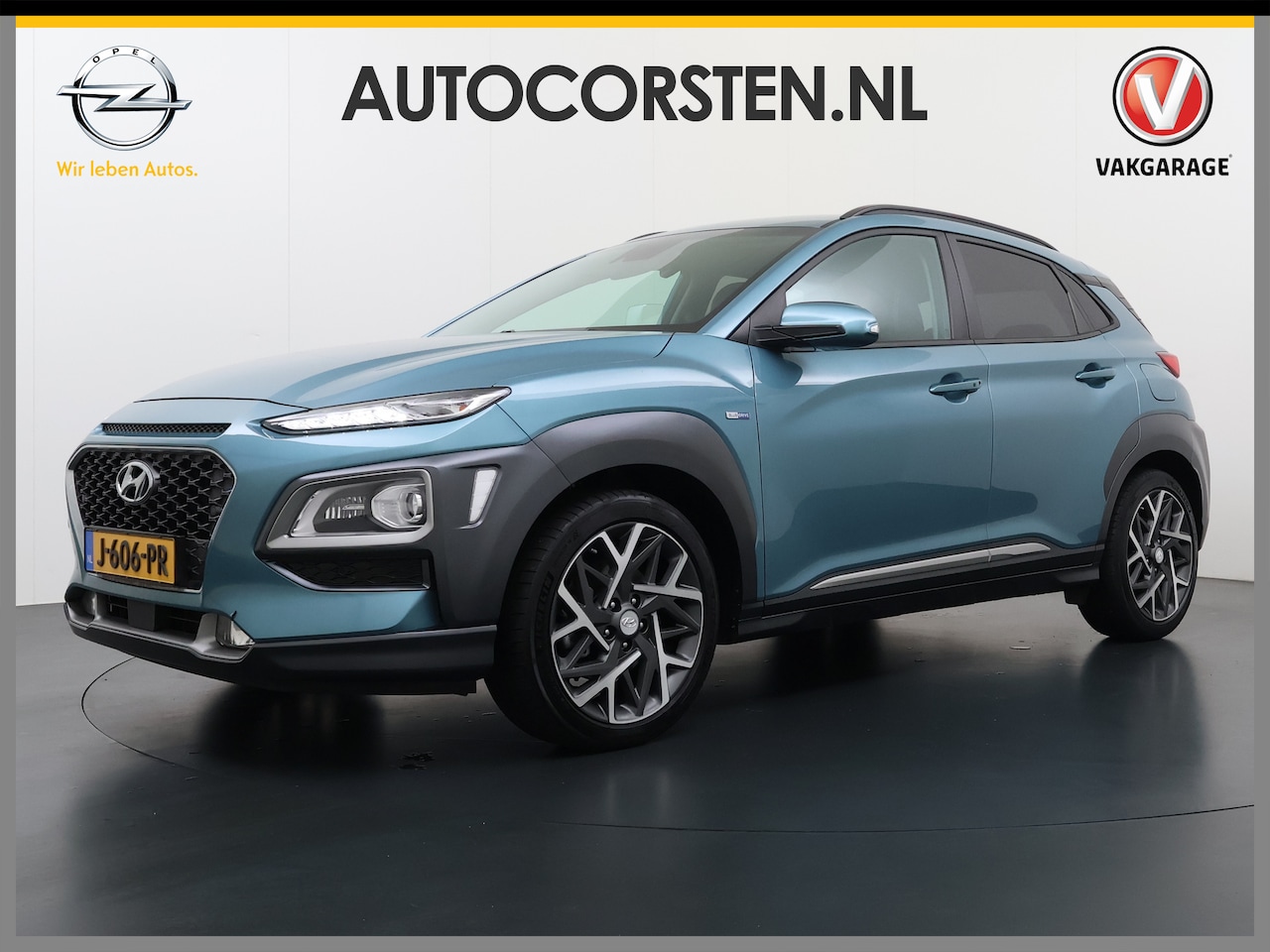 Hyundai Kona - 1.6GDI HEV Hybride Premium Leder Trekhaak Krell®-Audio Adap.Cruise Stoel Verwarming/Ventil - AutoWereld.nl