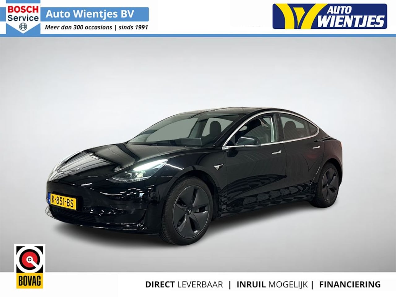 Tesla Model 3 - Standard RWD Plus 60kWh | SOH 92% | Leer | Navi - AutoWereld.nl
