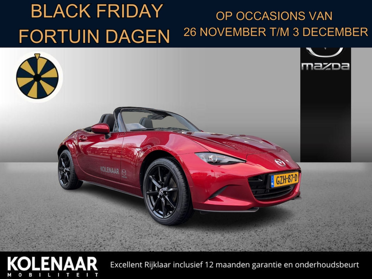 Mazda MX-5 - 1.5 Sky-G 132 Exclusive-Line Black Pack/Navi/ECC/Keyless/17 inch LMV Black - AutoWereld.nl