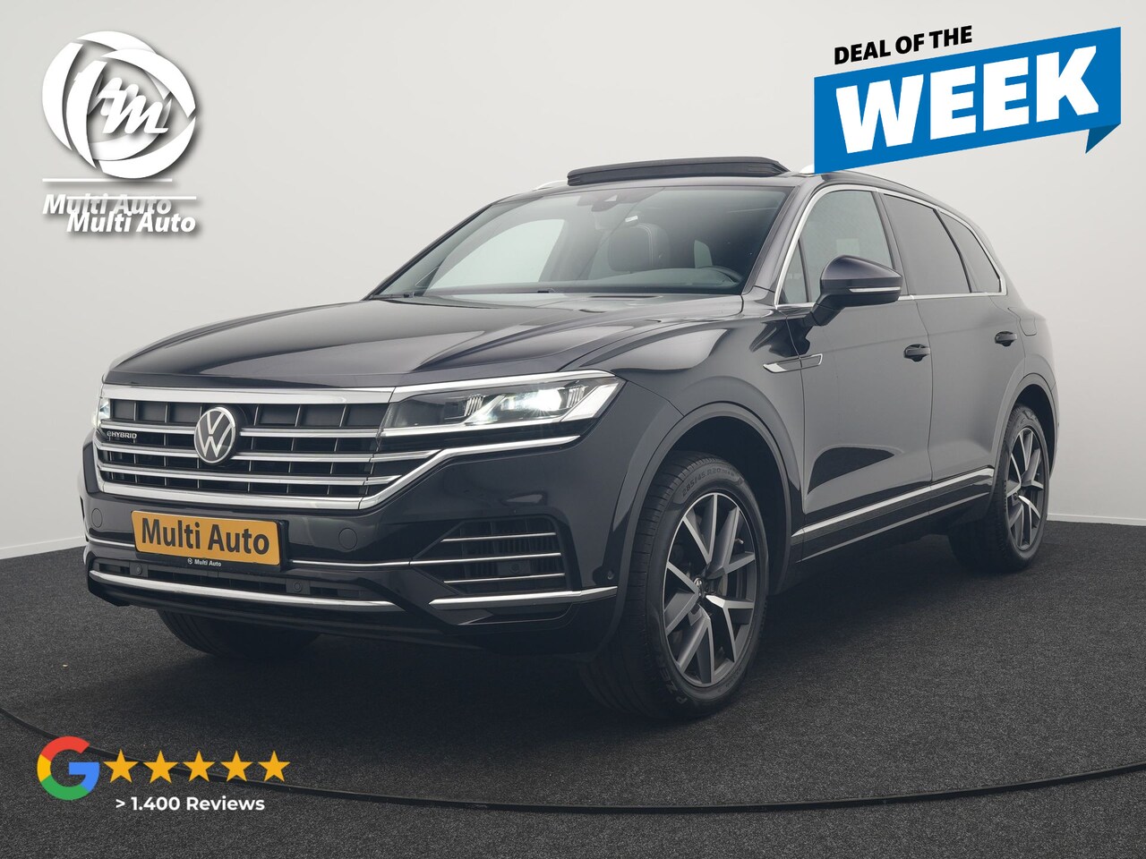 Volkswagen Touareg - 3.0 TSi eHybrid 4MOTION Plug In Hybrid 381pk Dealer O.H PHEV | Trekhaak Af Fabriek | Leder - AutoWereld.nl