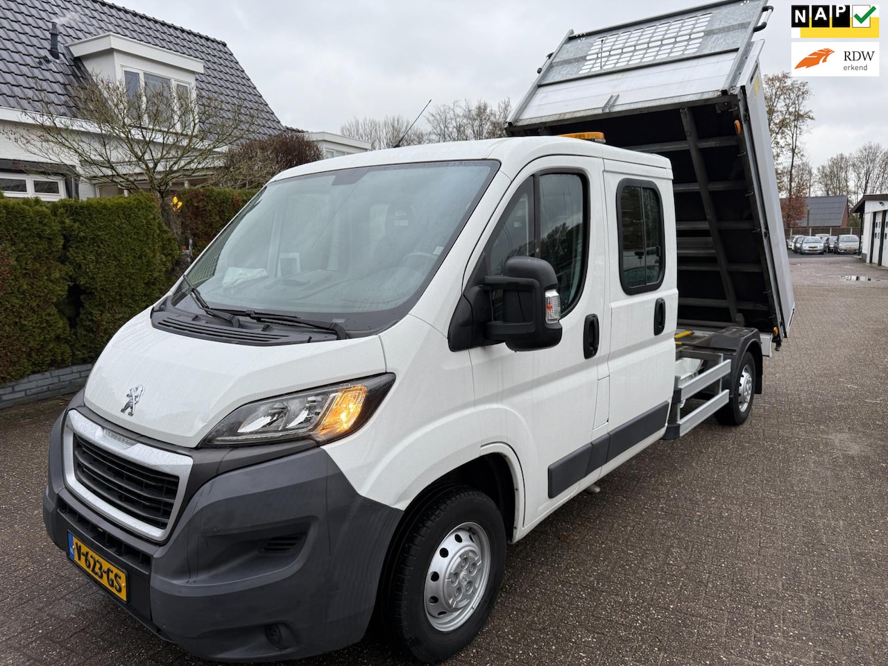 Peugeot Boxer - 335 2.0 BlueHDI L3 DC 7-PERS. OPEN LAABAK KIPPER AIRCO NAP - AutoWereld.nl