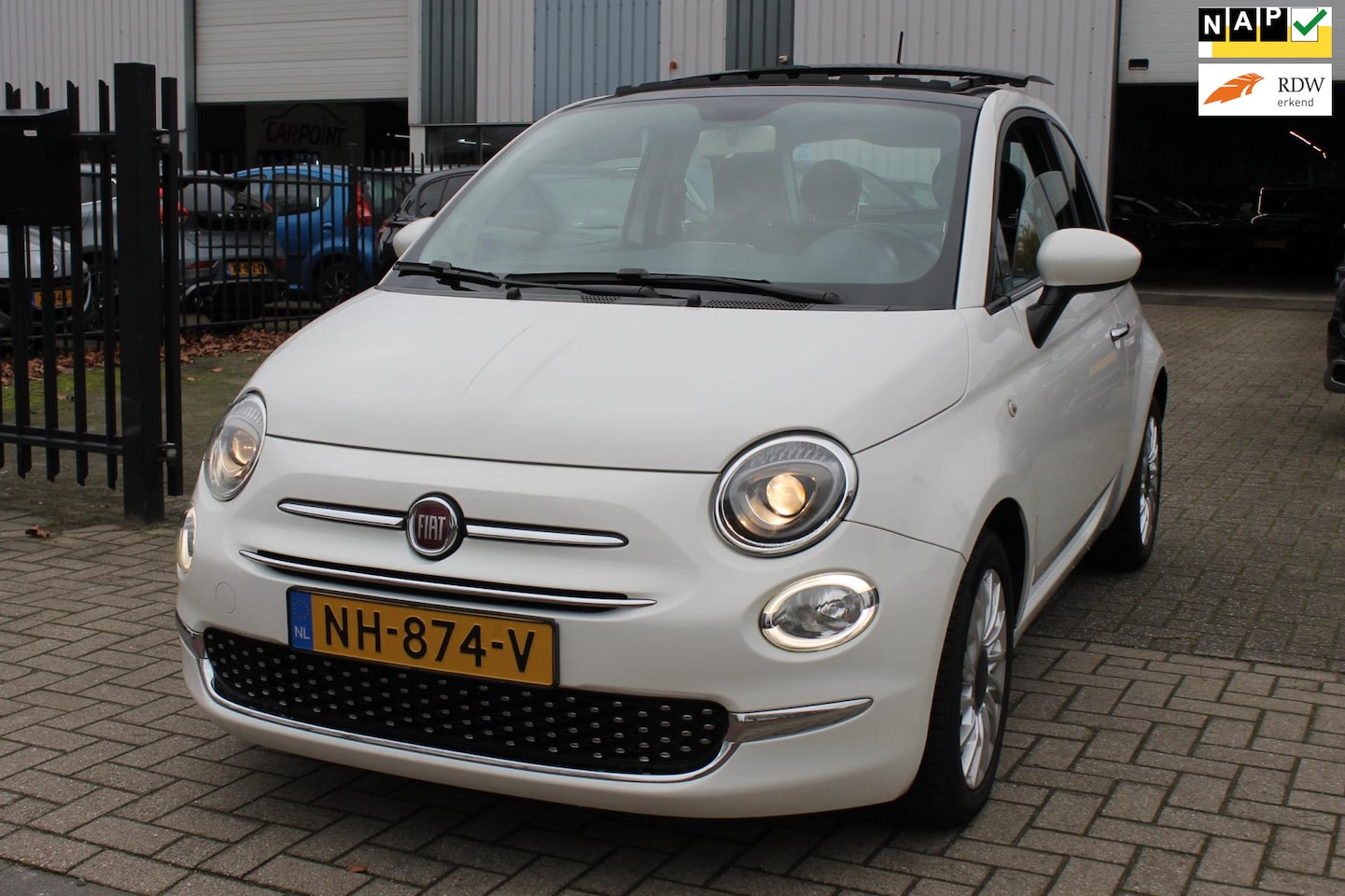 Fiat 500 - 0.9 TwinAir Turbo Lounge Pano Leer Navi NL Auto! - AutoWereld.nl