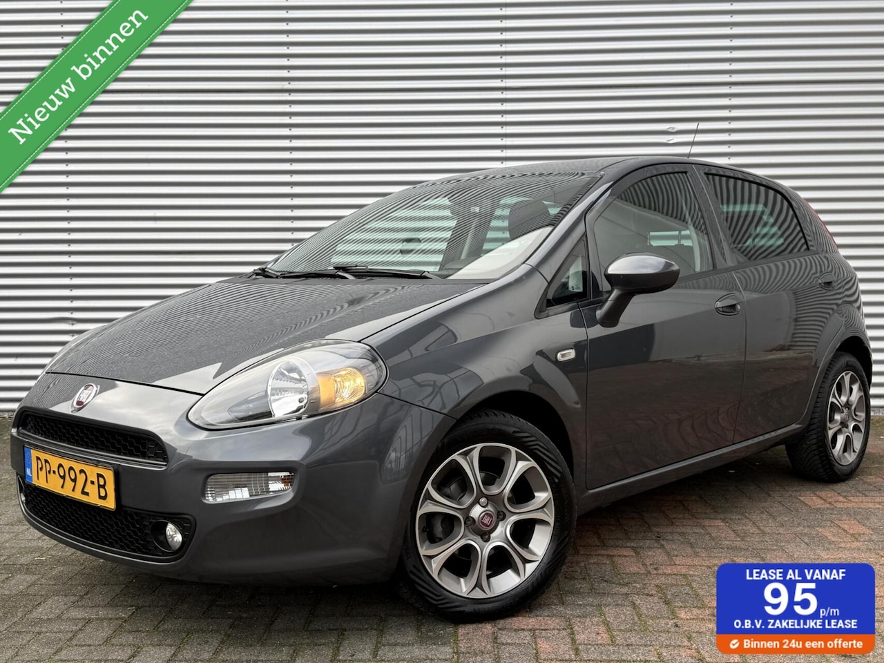 Fiat Punto Evo - 0.9 TwinAir Sempre Airco Cruise Navi Nl Auto Eerste Eigenaar 5 Deurs MF Stuur Pdc 2017 - AutoWereld.nl