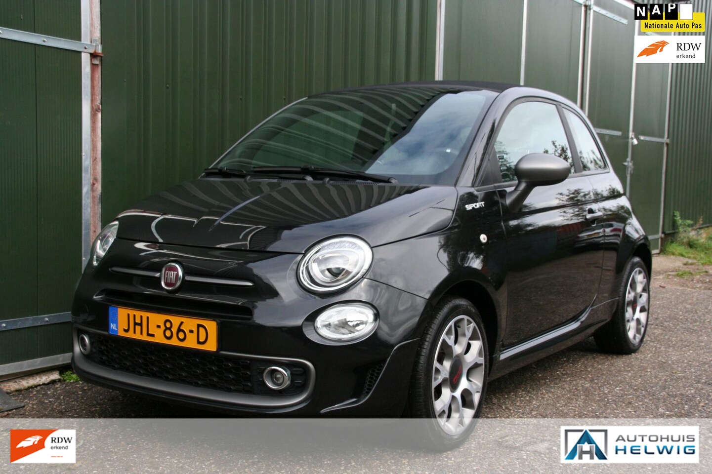 Fiat 500 C - 1.0 Hybrid Sport 1.0 Hybrid Sport, AIRCO, NAVIGATIE, HALF LEER. - AutoWereld.nl