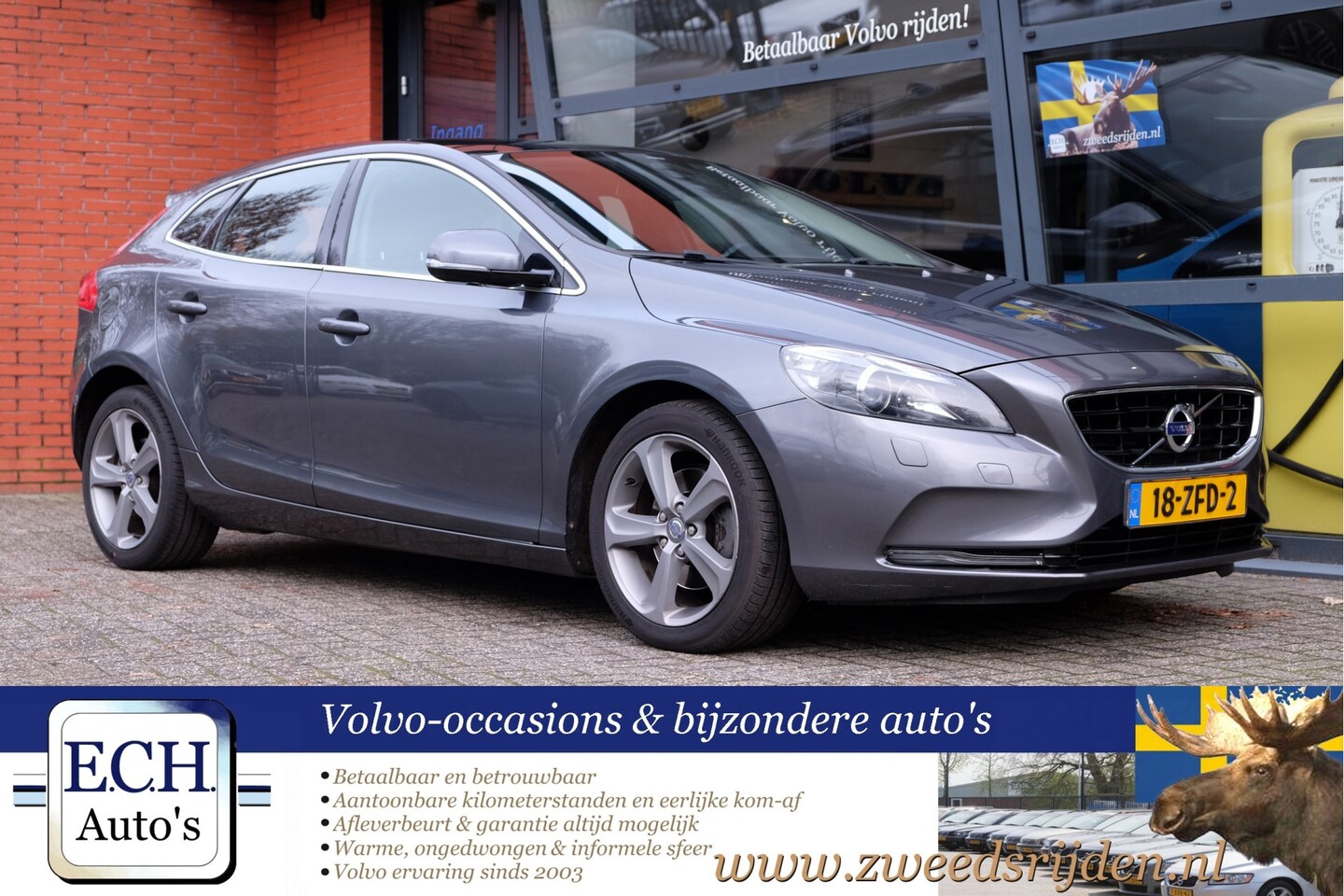 Volvo V40 - T4 180 pk Summum, Leer, Panodak, Elektr. stoel, - AutoWereld.nl