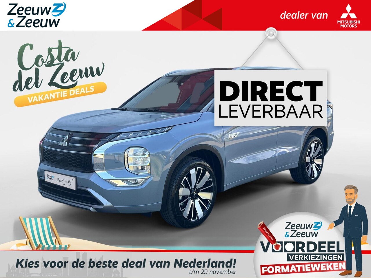 Mitsubishi Outlander - 2.4 PHEV Instyle+ | NIEUW MODEL | 6000 EURO KORTING| € 500 EURO ACCESSOIRE CHEQUE  | NU DI - AutoWereld.nl