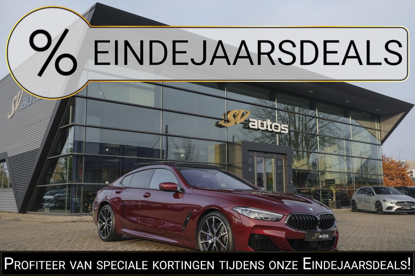BMW 8-serie Gran Coupé - 840i 333pk M-sport xDrive Panoramadak M8 seats Bowers&Wilkins Stoelkoeling Aventurin Rot 2 - AutoWereld.nl