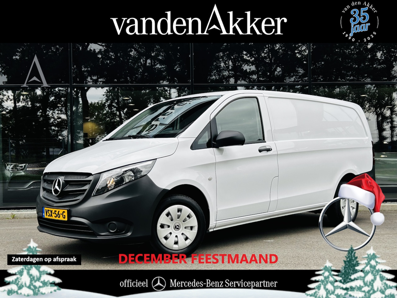 Mercedes-Benz Vito - 110 CDI L2 Lang RWD // Airco // Achterklep // 12 mnd Garantie // 2000kg // Bank // Radio / - AutoWereld.nl