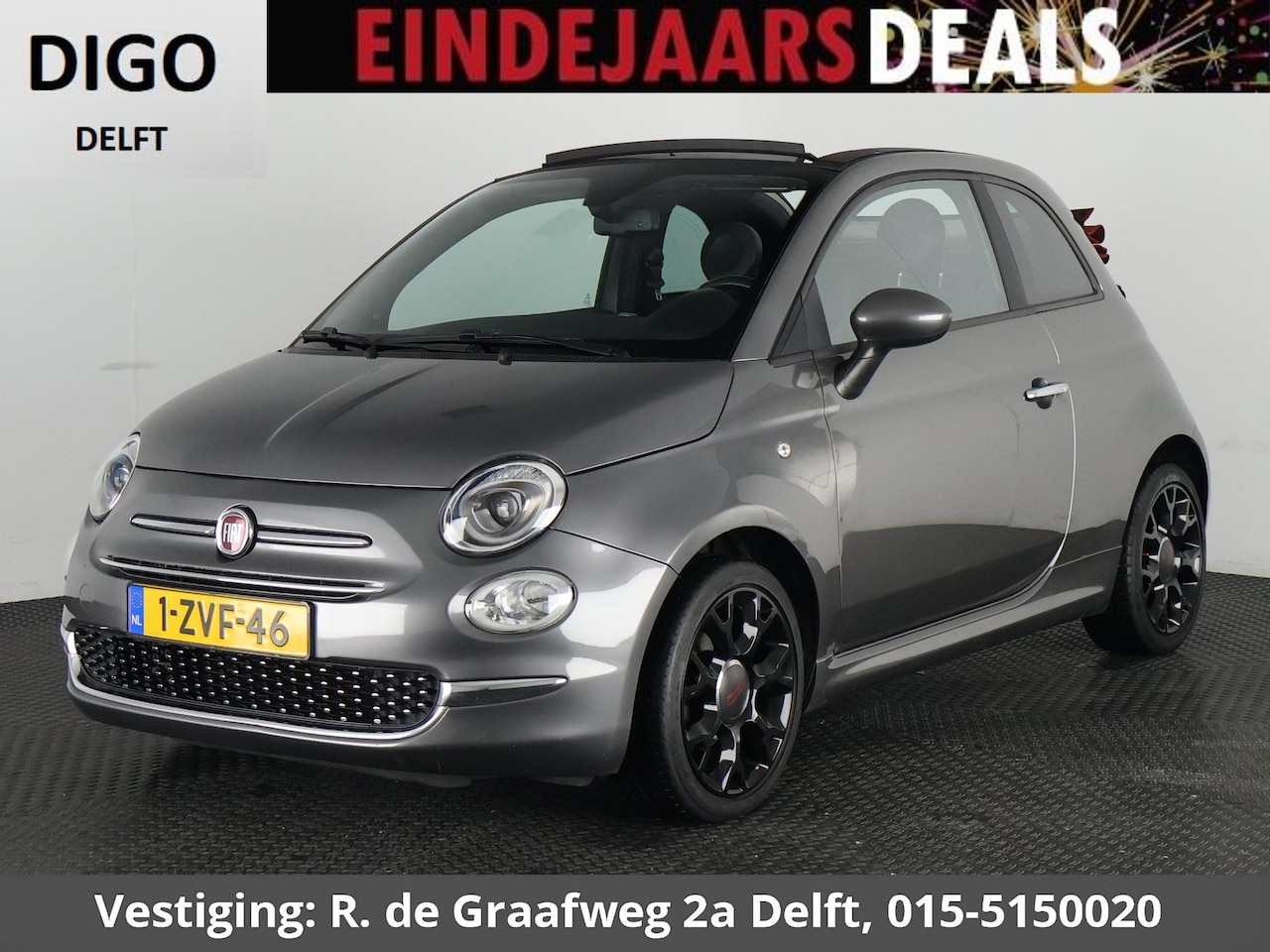 Fiat 500 C - 0.9 TwinAir Turbo 500S Cabrio | Climate Control | Sportstoelen Half Leder | Lichtmetalen v - AutoWereld.nl