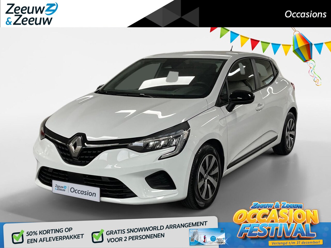 Renault Clio - 1.0 TCe 90 Equilibre Navi airco parkeersensoren cruise controle apple carplay android auto - AutoWereld.nl