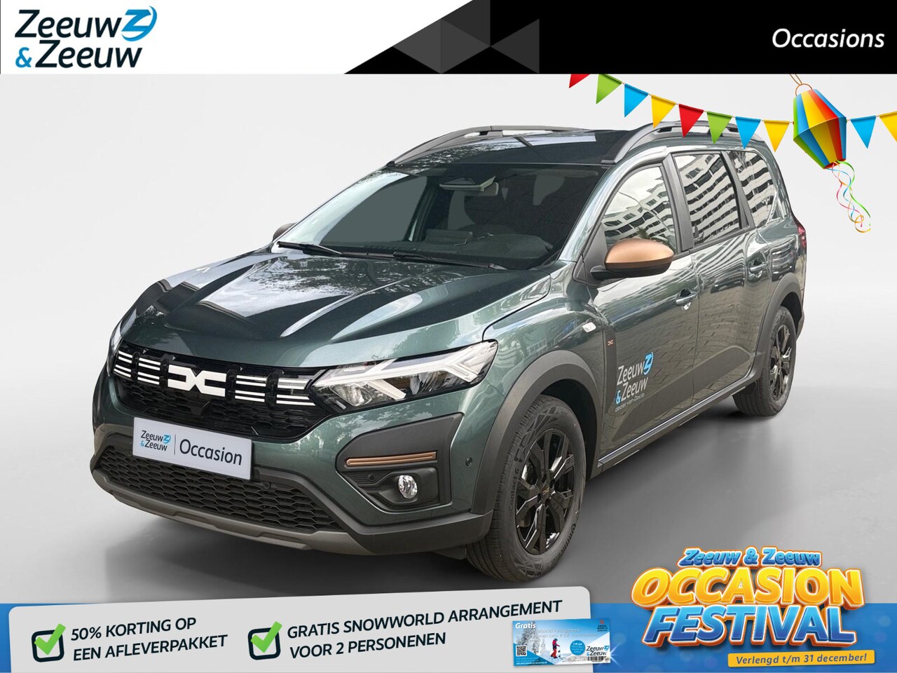 Dacia Jogger - 1.6 Hybrid 140 Extreme 5p. AUTOMAAT AIRCO CAMERA CRUISE CONTROLE APPLE CARPLAY ANDROID AUT - AutoWereld.nl