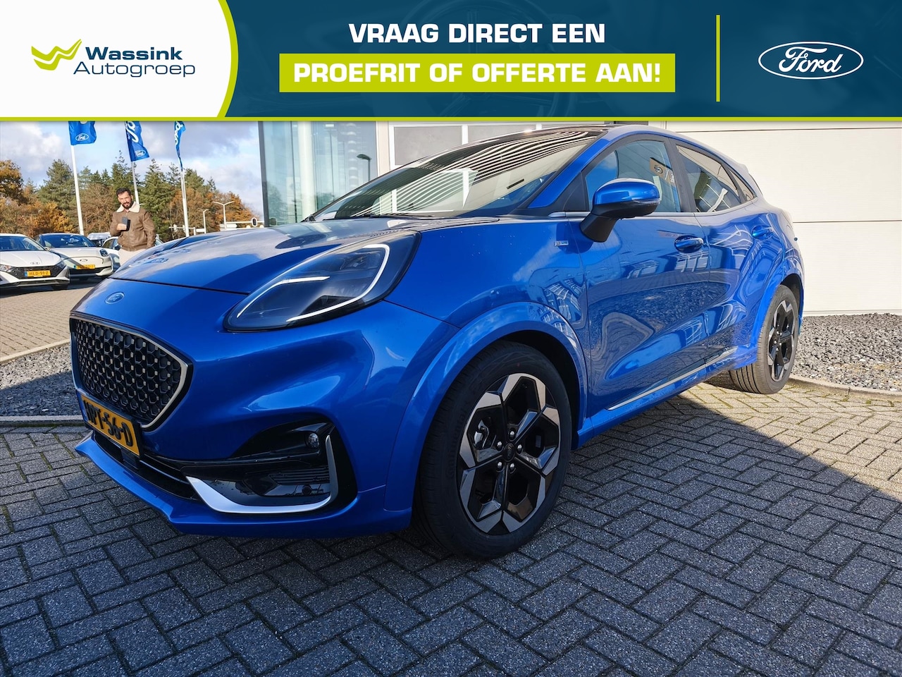 Ford Puma - 1.0i Ecoboost Hybrid 125pk ST-Line Vignale | Leder | Panoramadak | Massage | Winter pack | - AutoWereld.nl