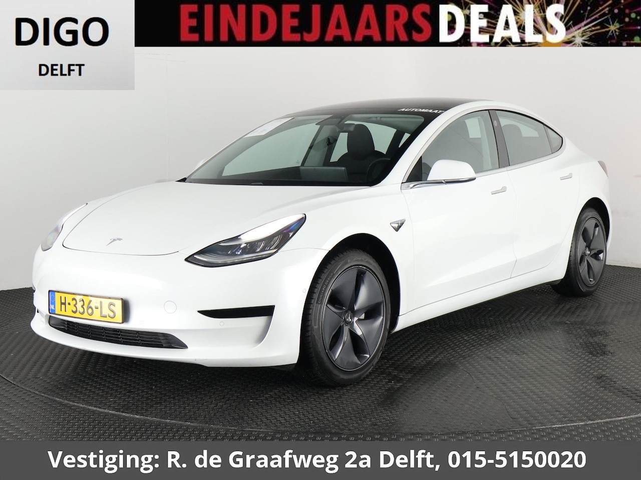 Tesla Model 3 - Standard RWD Plus 60 kWh + FSD systeem | Navigatie | Panoramadak | - AutoWereld.nl
