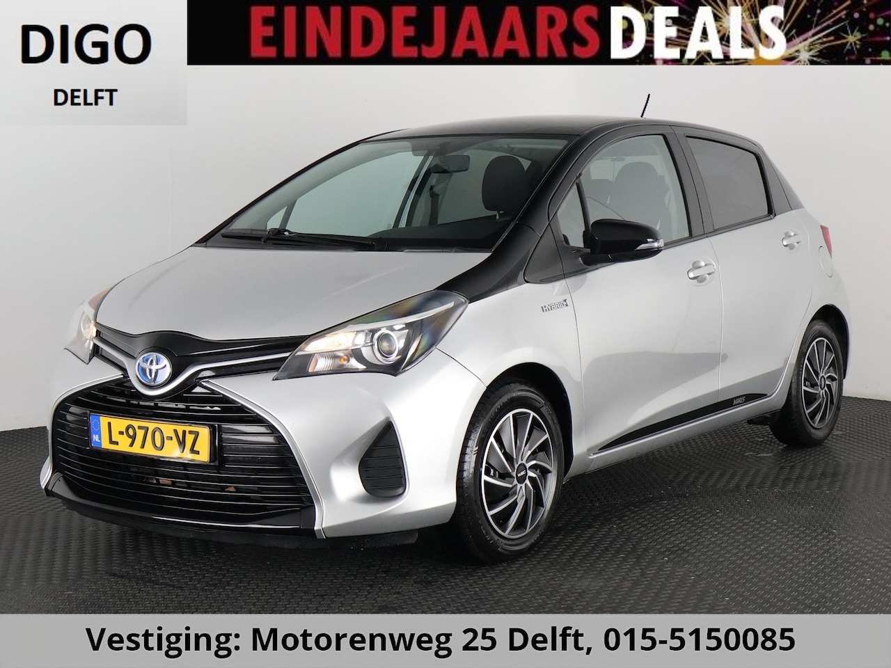 Toyota Yaris - 1.5 HYBRID BI-TONE EDITION SILVERLINE CRUISE CONTROLL.CLIMAT CONTROLL ZEER GOED ONDERHOUDE - AutoWereld.nl