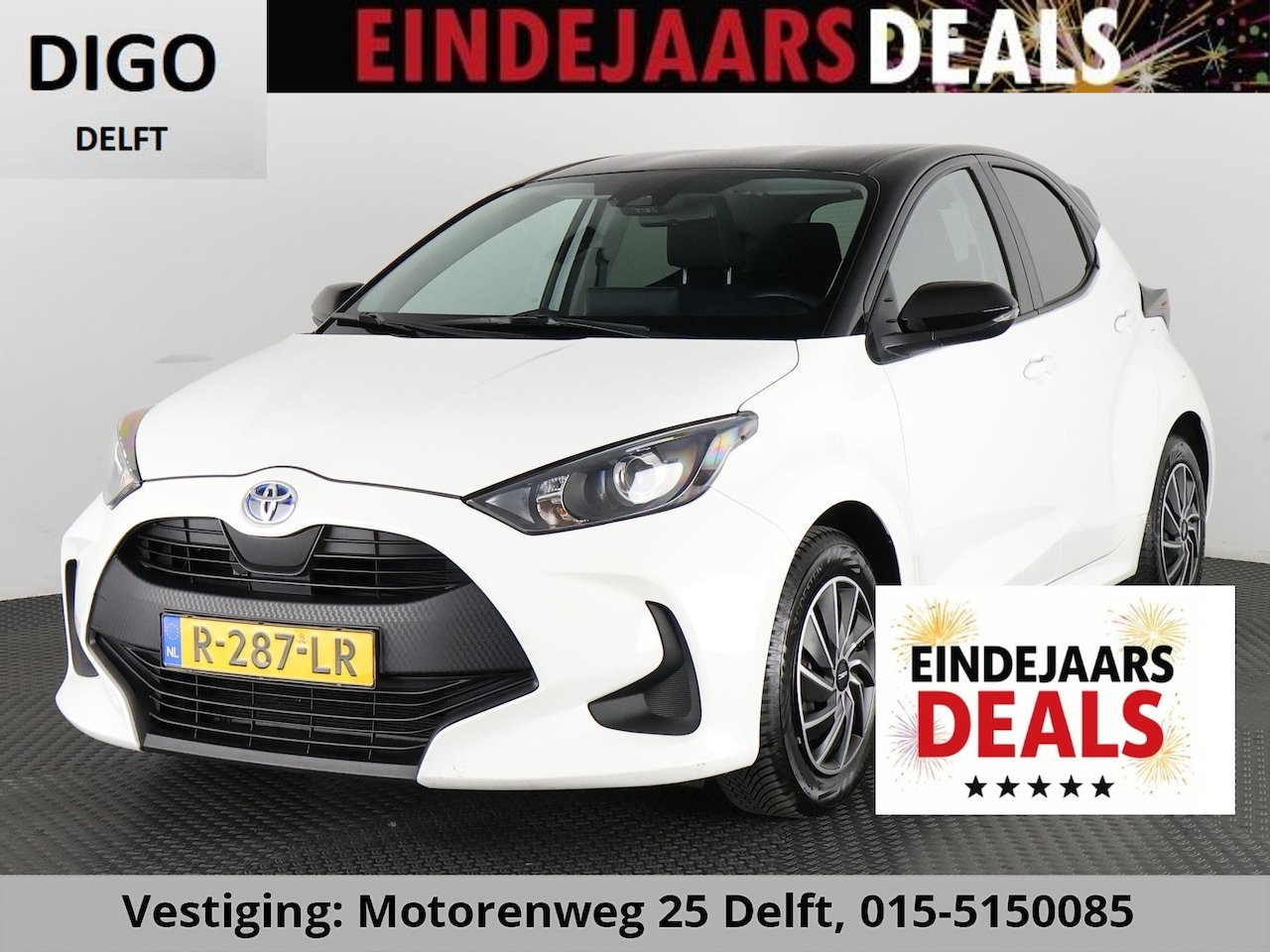 Toyota Yaris - 1.5 HYB 1e EIG GARANTIE TOT 11-2032* BLACK & WHITE BIJNA 2023. CLOUD NAVI.CLIMA.CRUISE - AutoWereld.nl
