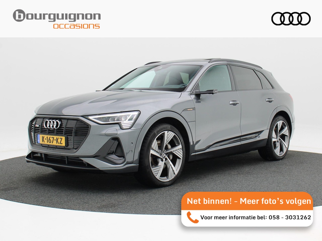 Audi e-tron - 55 quattro S-Line 95 kWh 408 Pk | Panoramadak | Adaptive Cruise | Keyless | Camera | Stoel - AutoWereld.nl