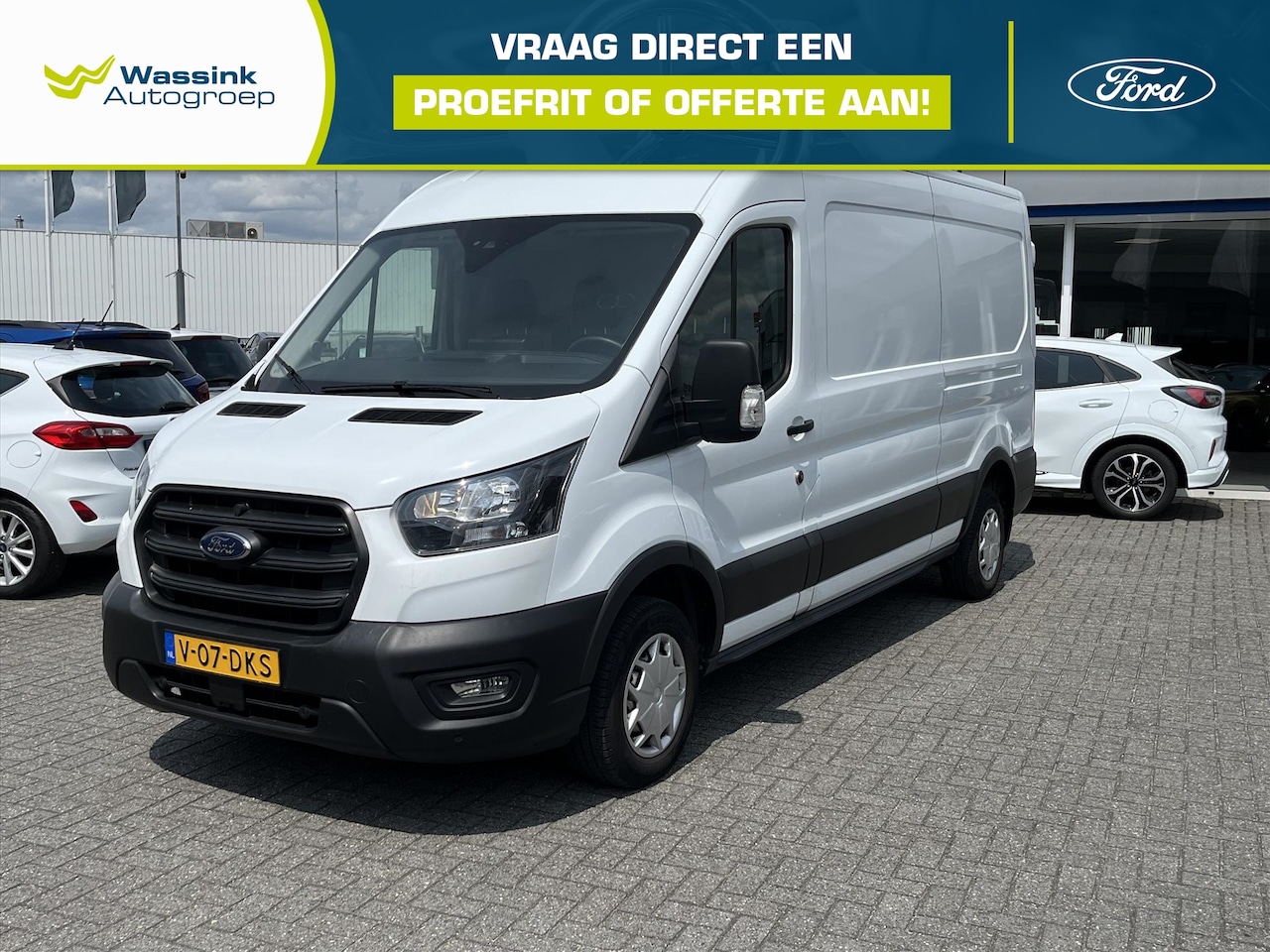 Ford Transit - GB 310 L3H2 TDCi 130pk FWD Trend | 12 inch Navigatie | Parkeersensoren v/a | 3 Zits | Trek - AutoWereld.nl