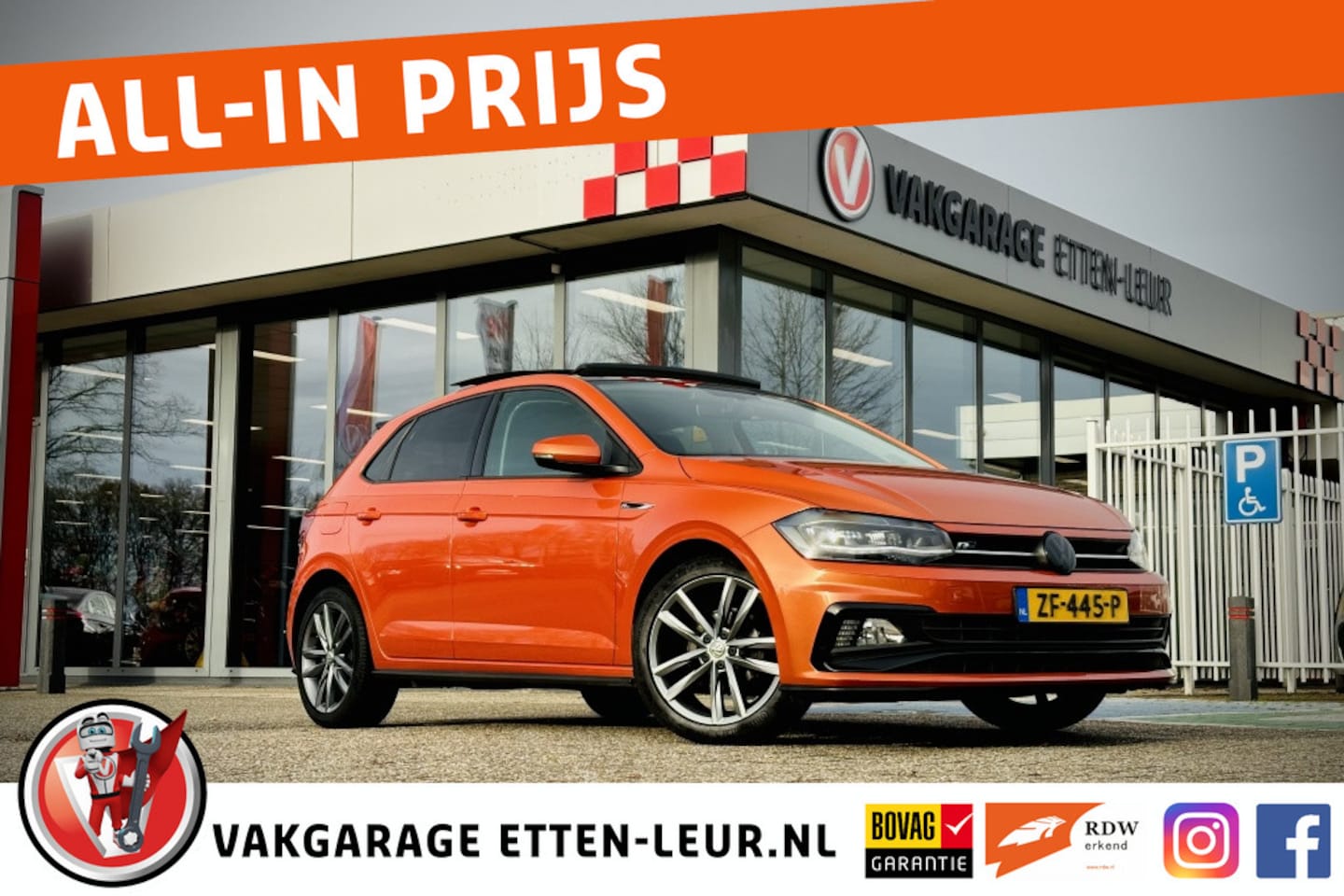 Volkswagen Polo - 1.0 TSI Highline R-Line / SCHUIFDAK / APPLE + ANDROID / ADAPT. C - AutoWereld.nl