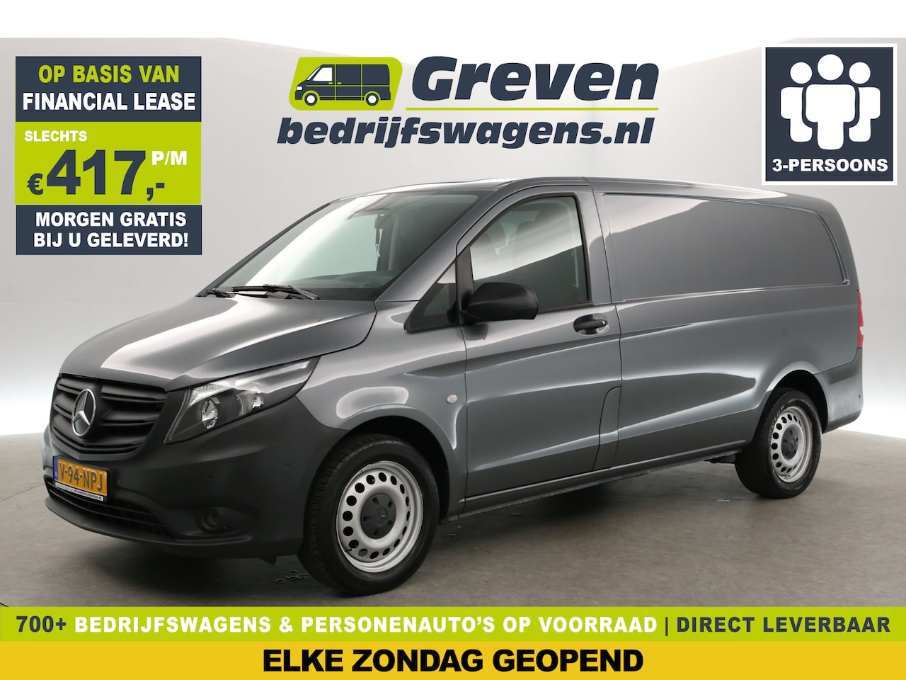 Mercedes-Benz Vito - 114 CDI Lang | Automaat | Airco | Cruise | 3-Zits | Camera | Carplay | Navi | Stoelverw. | - AutoWereld.nl