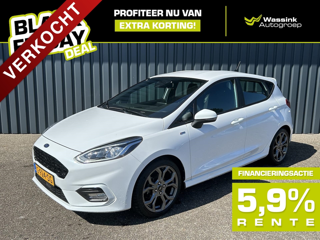 Ford Fiesta - I 1.0 EcoBoost 100pk 5dr ST-Line I All Season I Parkeersensoren I Navigatie I Climate Cont - AutoWereld.nl