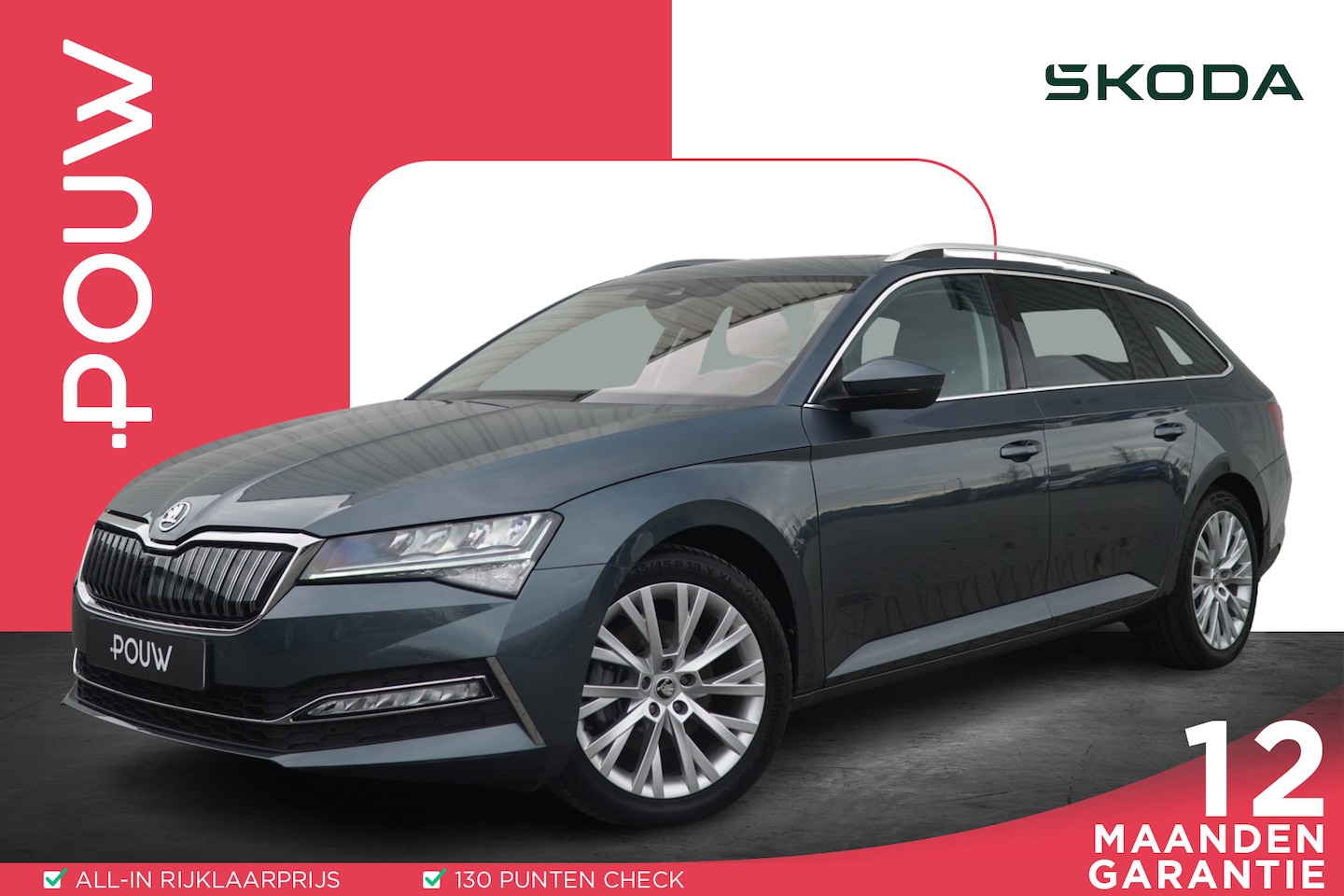Skoda Superb Combi - 1.4 TSI 218pk PHEV iV Business Edition Plus | Soh 98% | Trekhaak | Panoramadak | Geheugen - AutoWereld.nl