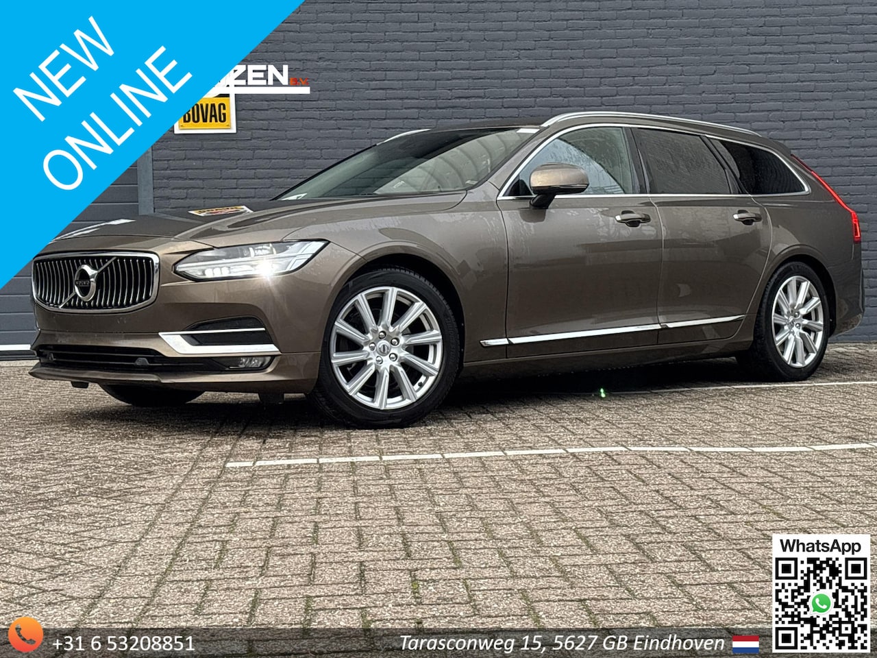 Volvo V90 - 2.0 D4 Momentum Aut. | € 8.450,- NETTO! | Leder | Climate | Cruise | Navi | PDC | Stoelver - AutoWereld.nl