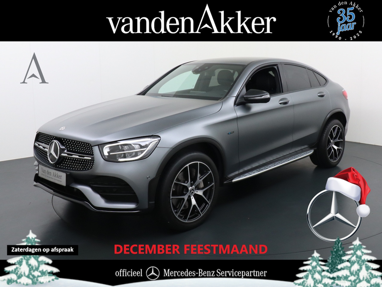 Mercedes-Benz GLC-klasse Coupé - 300e AMG 4Matic // Burmester / Magno Grijs // 20 inch // Treeplanken // Night pakket - AutoWereld.nl