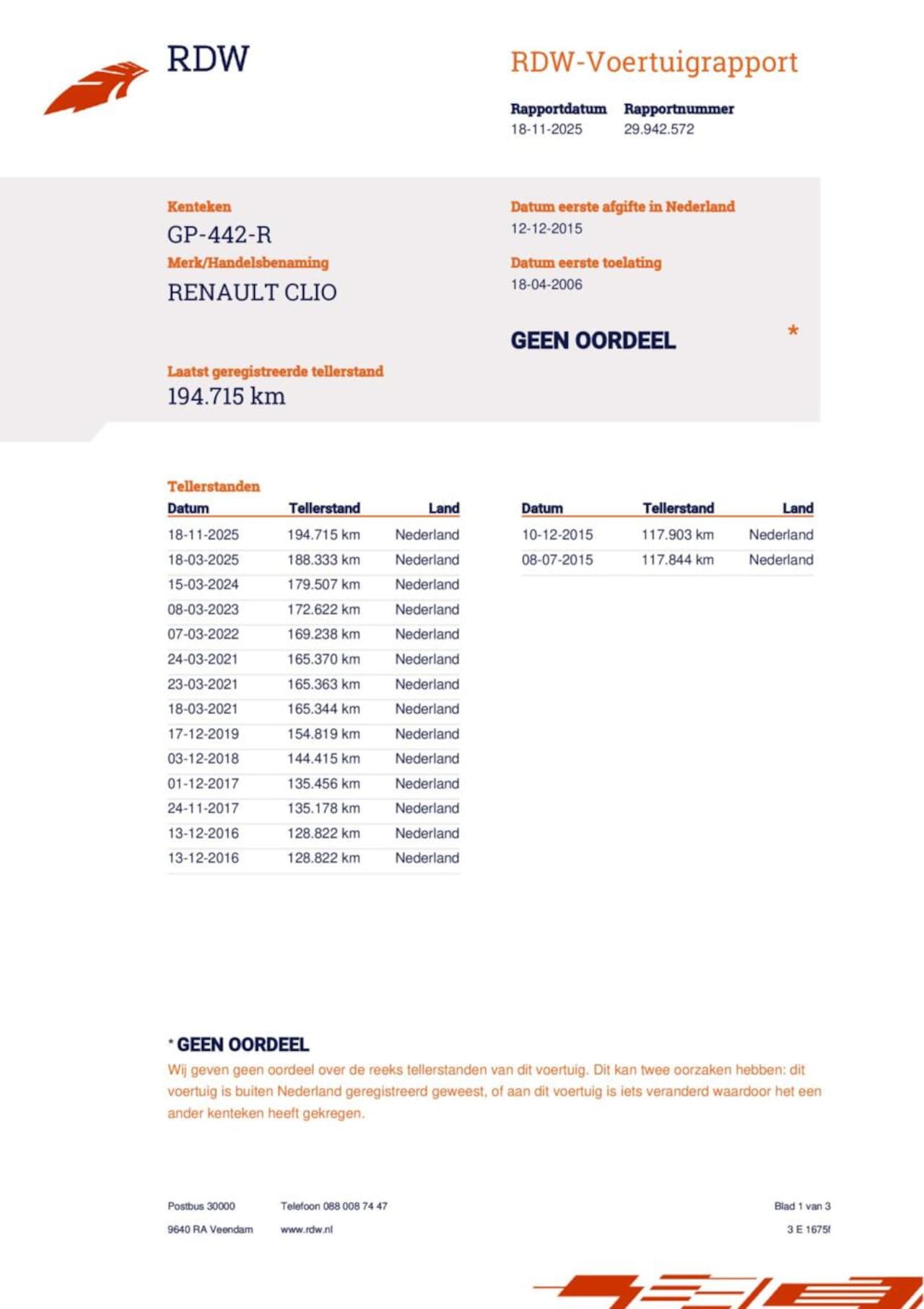 Renault Clio - 1.2-16V Authentique 1.2-16V Authentique, APK 23-03-2026 - AutoWereld.nl