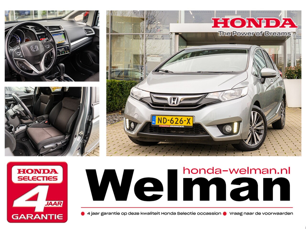 Honda Jazz - 1.3i VTEC ELEGANCE - AUTOMAAT - NAVIGATIE - CAMERA - AutoWereld.nl