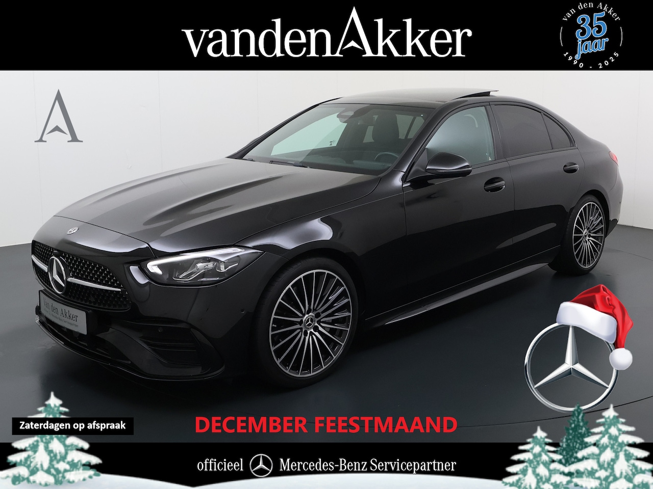 Mercedes-Benz C-klasse - 200 AMG // Panoramadak // Trekhaak // Carplay // Camera // Nightpakket // Alarm // 19 inch - AutoWereld.nl