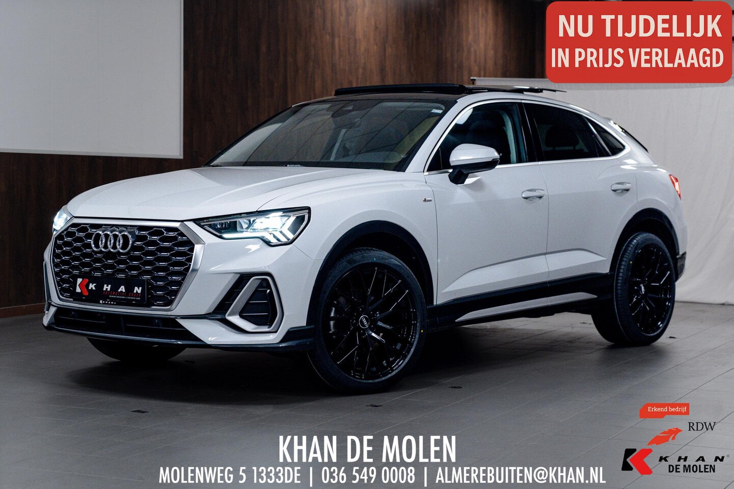 Audi Q3 Sportback - 35 TFSI S Competition PANO|LEER|ELEKTR.ACHTr - AutoWereld.nl