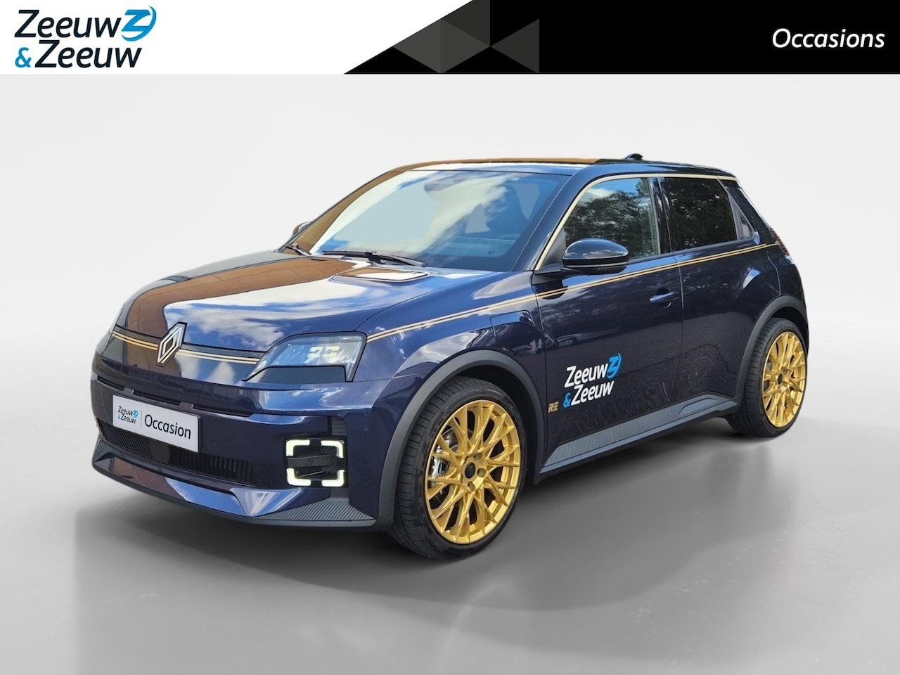 Renault 5 - Bleu dÓr serie limitee 40 kWh Zeer exclusief gelimiteeerde oplage l| Leer- alcantara | 19 - AutoWereld.nl