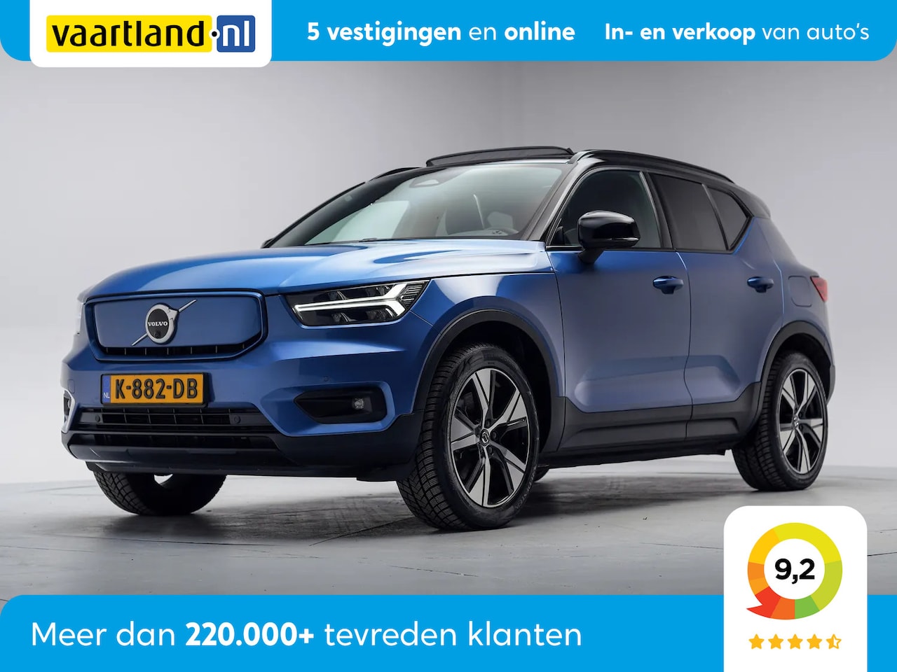 Volvo XC40 - P8 Recharge AWD R-Design 3-Fase [ Panorama Navi H/K 360°cam Trekhaak ] - AutoWereld.nl