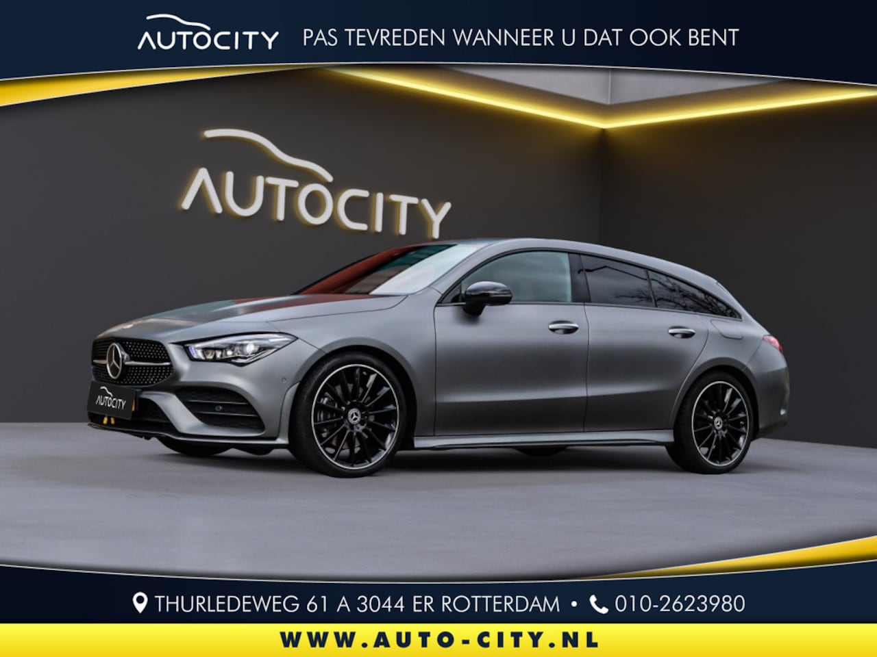 Mercedes-Benz CLA-klasse Shooting Brake - 200 AMG Line Multibeam l Night pakket l Leder l Trekhaak l Leder - AutoWereld.nl