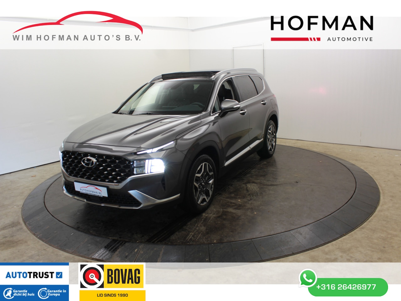 Hyundai Santa Fe - 1.6 T-GDI PHEV Premium Sky 7p. Pano Cam El-Stoelen + Aklep Dhoek - AutoWereld.nl