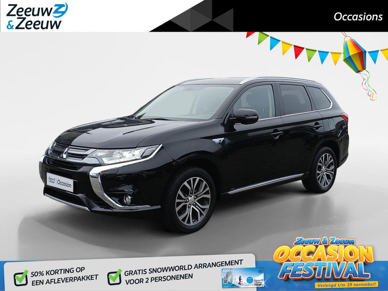 Mitsubishi Outlander - 2.0 PHEV Premium | LED | Stoel en stuurverwarming | Camera | LM Velgen | Trekhaak | - AutoWereld.nl