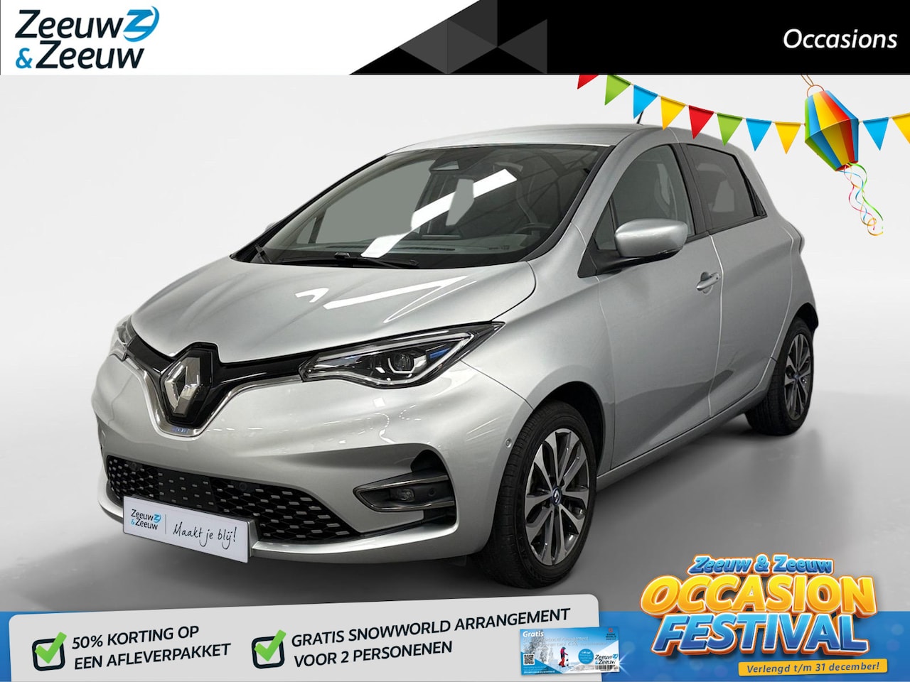 Renault Zoe - R135 Intens 52 kWh AUTOMAAT NAVI AIRCO CAMERA 9.3 INCH SCHERM APPLE CARPLAY ANDROID AUTO L - AutoWereld.nl