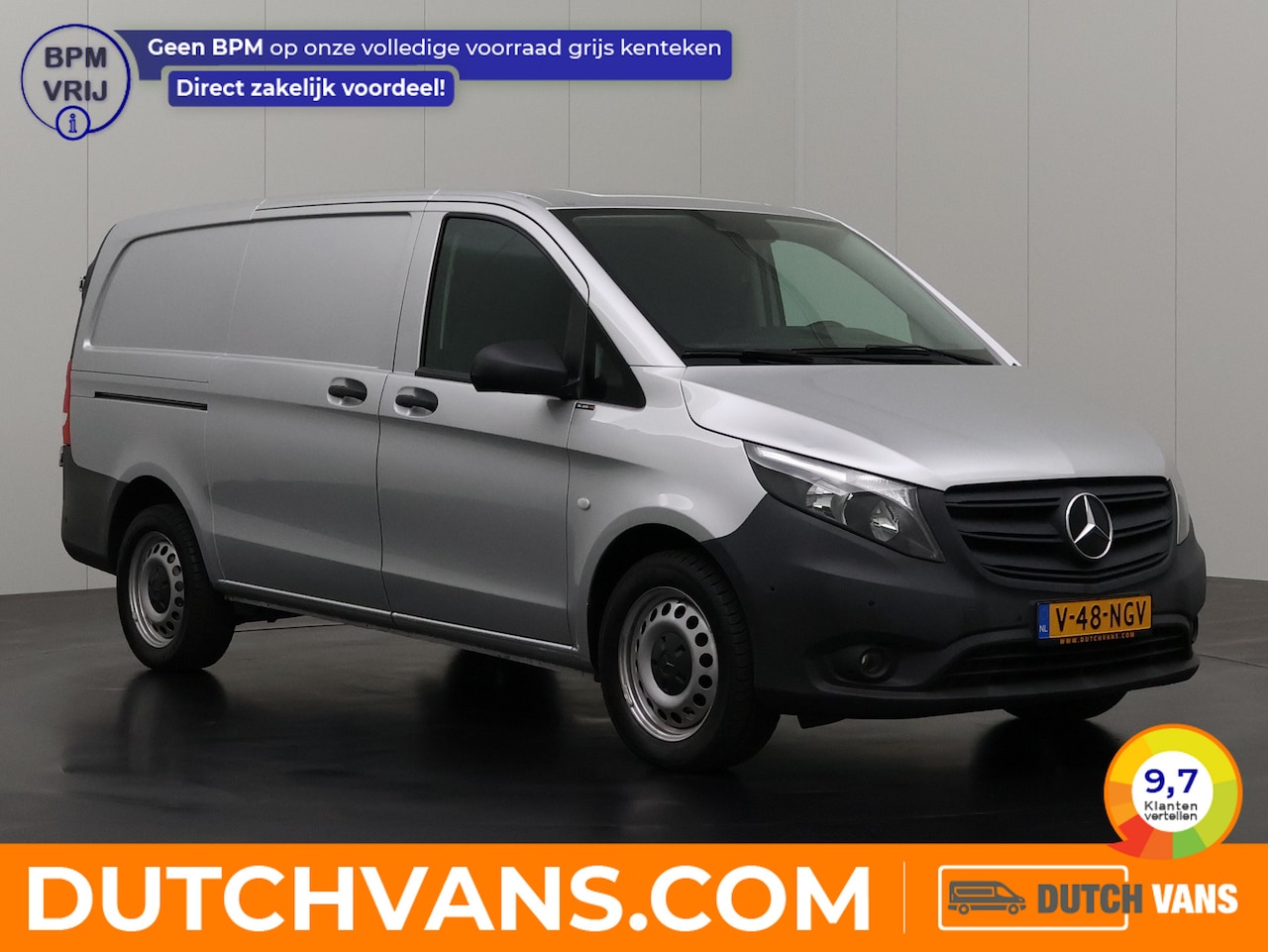 Mercedes-Benz Vito - 116CDi 9G-Tronic Automaat Lang Achterdeuren | Navigatie | Multimedia | Airco | Cruise | 3- - AutoWereld.nl