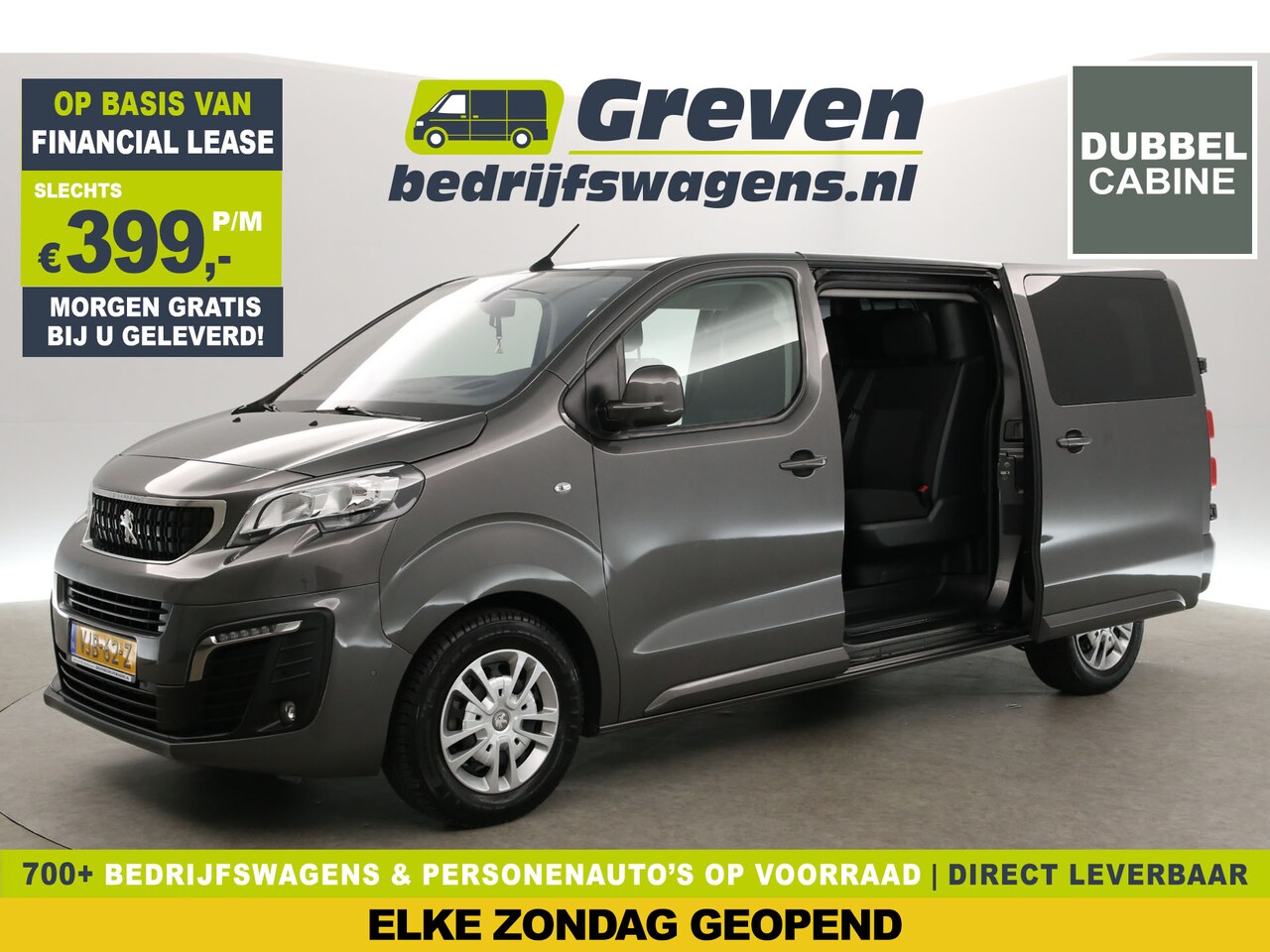 Peugeot Expert - 2.0 BlueHDI L3H1 | DC | HUD | Airco | Carplay | Cruise | 360 Camera | Trekh. | 2xSchuifdeu - AutoWereld.nl